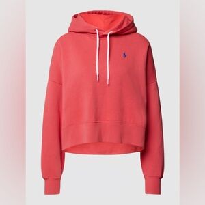 Ralph Lauren oversized cropped women’s hoodie in red